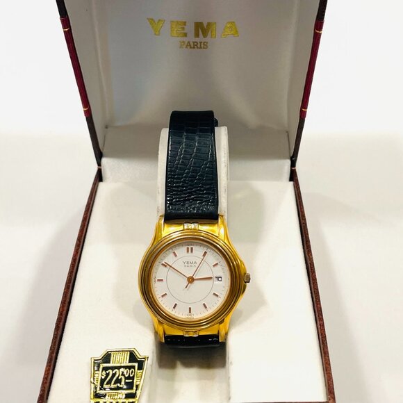 Yema Paris Wrist Watch Quartz in Original Leather Case - Picture 1 of 7